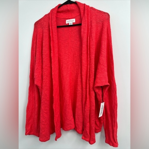 New Velvet Graham Spencer Open Front Knit Cardigan Sweater Size XL - Picture 1 of 5